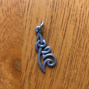 Celtic sterling silver music symbol pendant